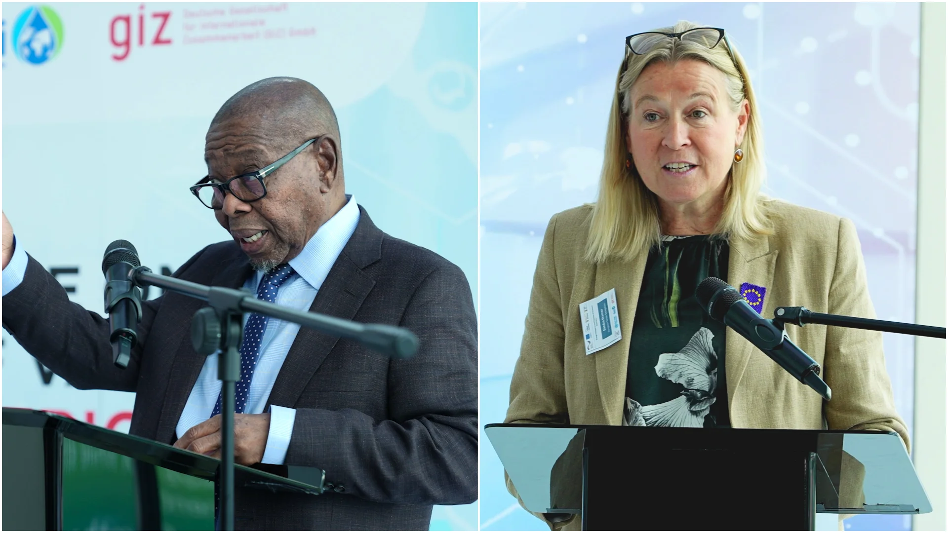 Corporate Events Video and Photography Coverage Bundles 1 A South African minister and high ranking member of the European Union, one from a photo, the other from a highlight video captured as part of The Chalk Factory's event coverage bundle